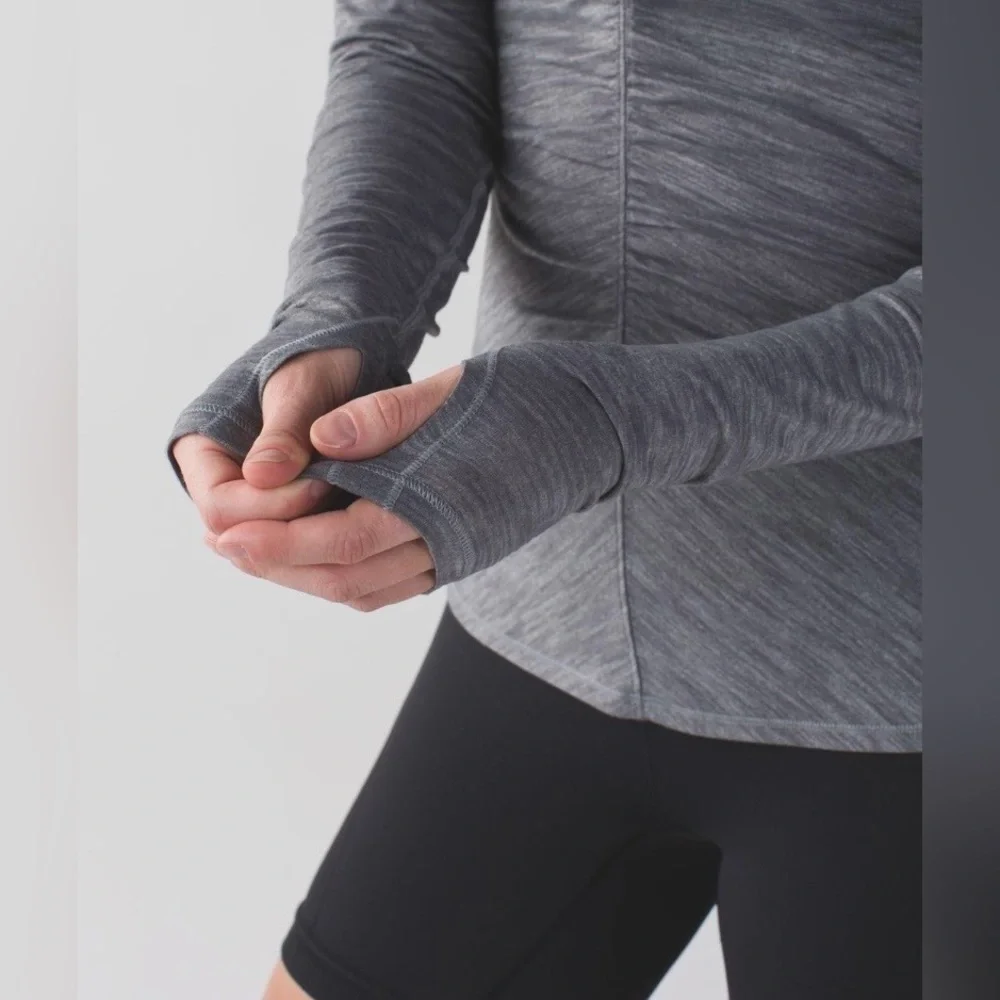 Lululemon Interval Long Sleeve Heathered Slate